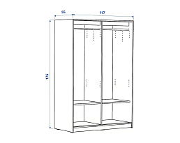 Изображение товара Шкаф-купе Клепстад 13 ИКЕА (IKEA) на сайте adeta.ru