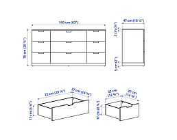 Изображение товара Комод Нордли 25 black ИКЕА (IKEA) на сайте adeta.ru