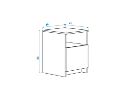 Изображение товара Прикроватная тумба Бримнэс 113 white ИКЕА (IKEA) на сайте adeta.ru