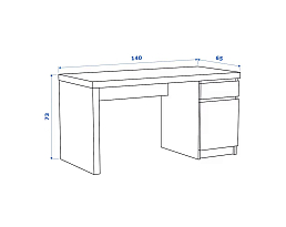 Изображение товара Письменный стол Мальм 413 white ИКЕА (IKEA) на сайте adeta.ru